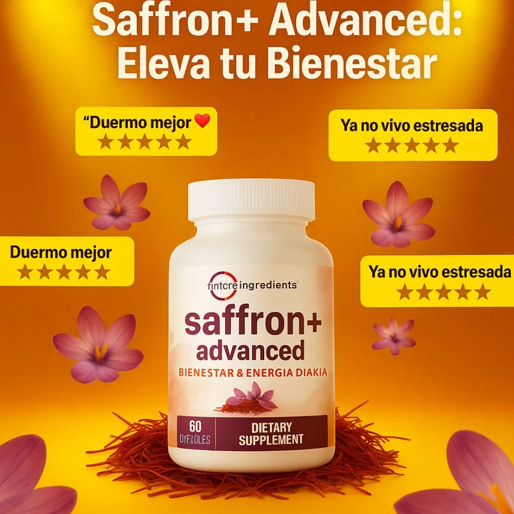 Saffron+ Advanced – Cápsulas Naturales para Elevar el Ánimo y Reducir el Estrés