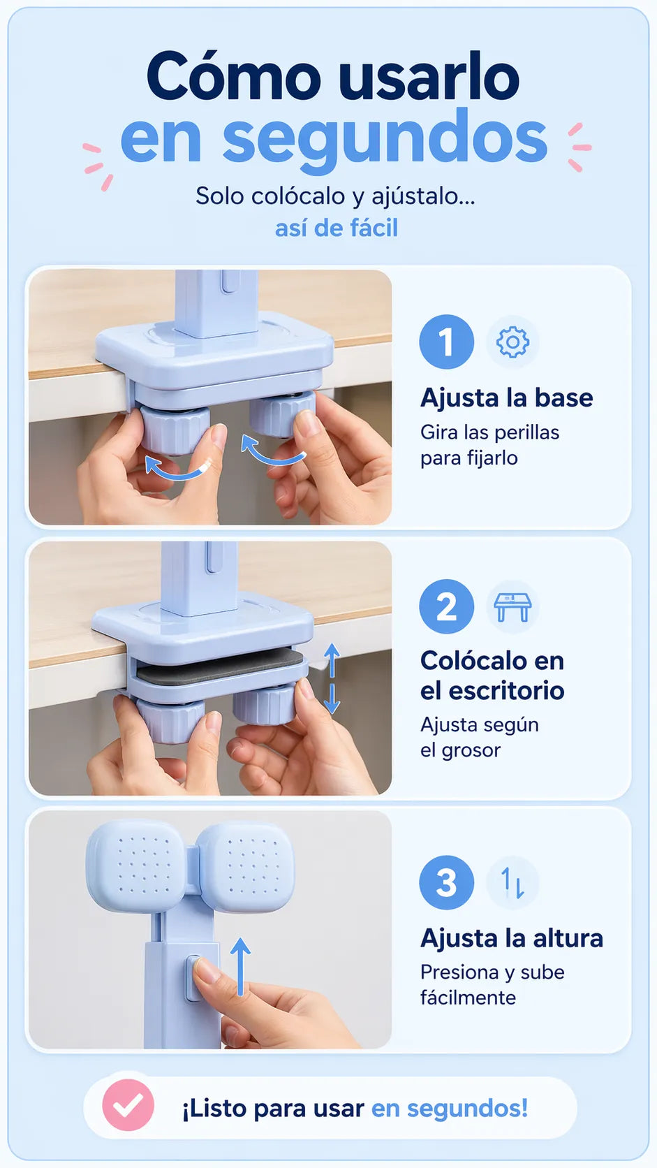 Corrector postura para escritorio niñ@s