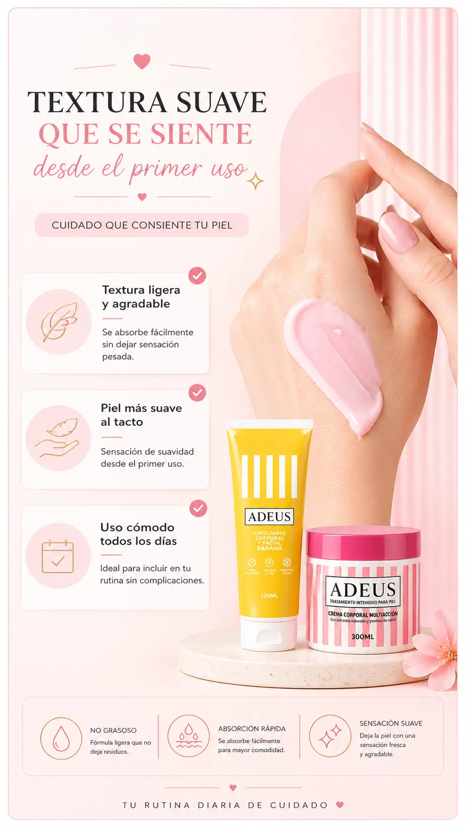 Kit Adeus 300ml y Exfoliante Banana