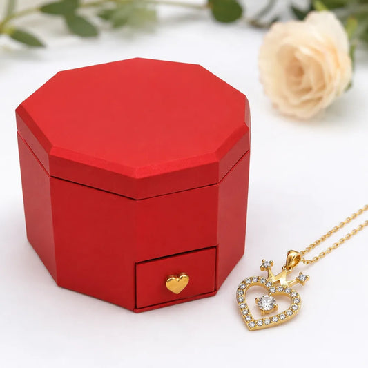DETALLE  FLOR Y COLLAR CORAZON